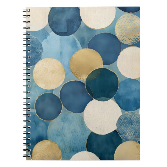 Carnet Un motif de cercles superposés dans des nuances de (Devant)