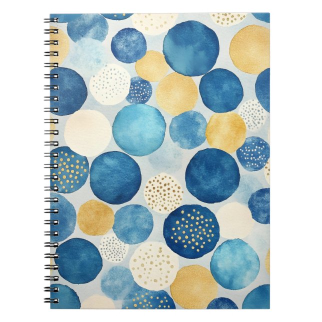 Carnet Un motif de cercles superposés dans des nuances de (Devant)