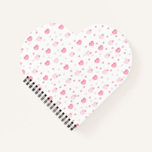 Carnet Un motif doux et romantique avec des cœurs rose pa