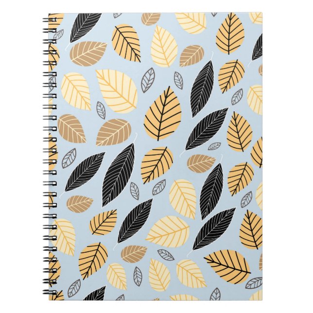 Carnet Un motif sans couture des feuilles d'automne sur l (Devant)