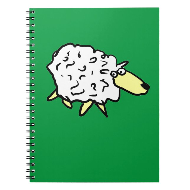 Carnet Un mouton amusant en forme de dessin animé (Devant)