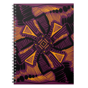 Carnet Un ornement carré universel lumineux. Lignes, tach