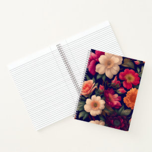 Carnet Un papier peint à motif floral 