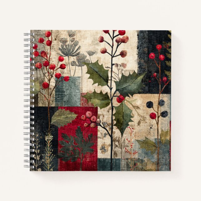 Carnet Un Patchwork Rustique d'Hiver à la Baie de Houx (Devant)