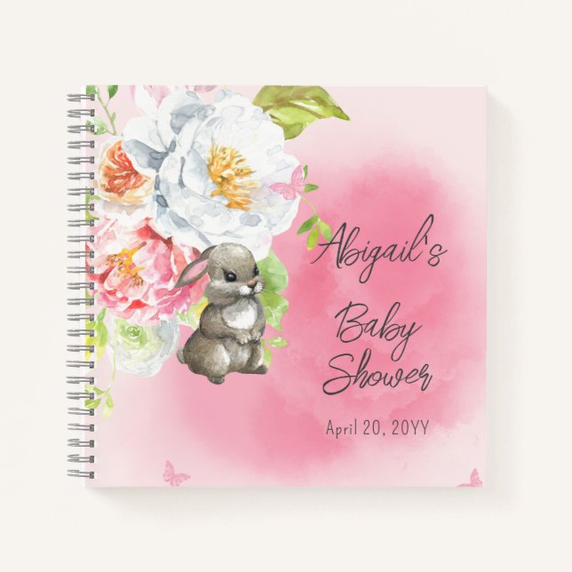 Carnet Un petit lapin doux Baby shower Guest Book (Devant)