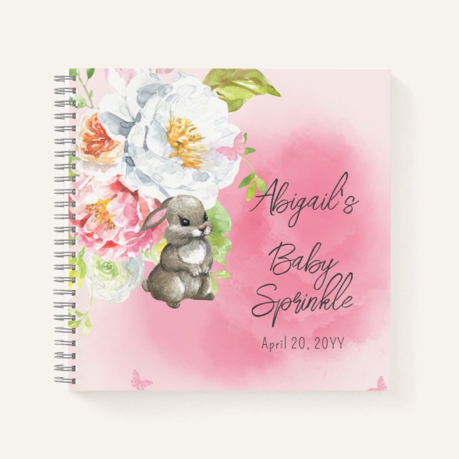 Carnet Un Petit Lapin Doux Petite Fille Bébé Sprinkle Liv (Devant)