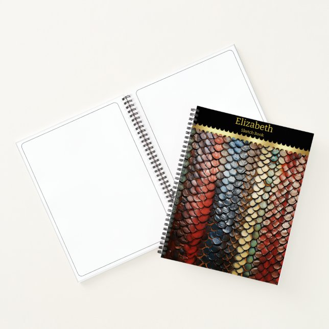 Carnet Un serpent vibreux révélant l'art de la nature (Intérieur)