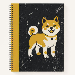 Carnet Un Shiba Inu de dessin animé mignon avec une fourr