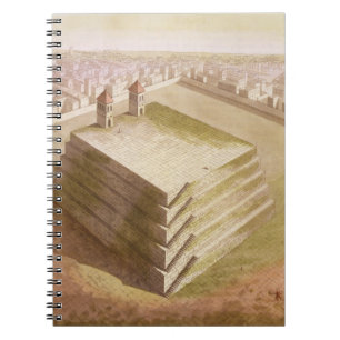 Carnet Un Teocalli au Mexique (gravure de couleur)