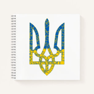Carnet Un trident ukrainien texturé drapeau d'Ukraine cou