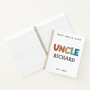 Carnet Uncle personnalisé Retro cadeau meilleur oncle jam