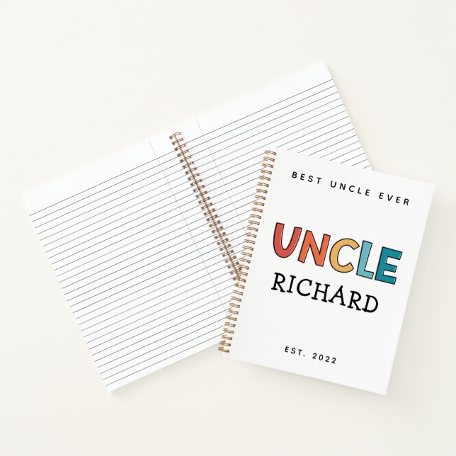Carnet Uncle personnalisé Retro cadeau meilleur oncle jam (Intérieur)