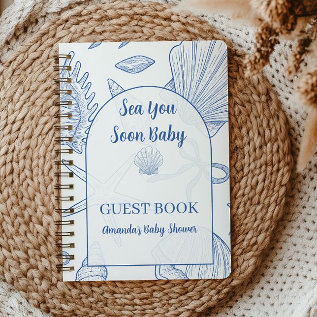 Carnet Under The Sea You Soon Blue Boy Baby Shower Guest (Créateur téléchargé)