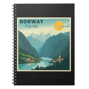 Carnet Une affiche de voyage classique nostalgique - Norv