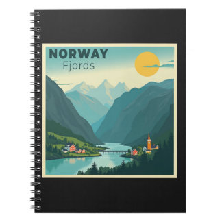 Carnet Une affiche de voyage classique nostalgique - Norv