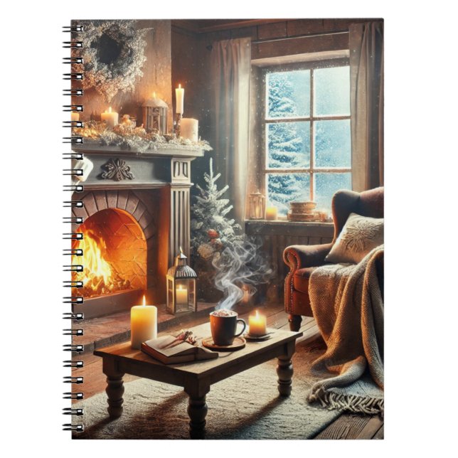 Carnet Une ambiance chaleureuse en hiver près de la chemi (Devant)