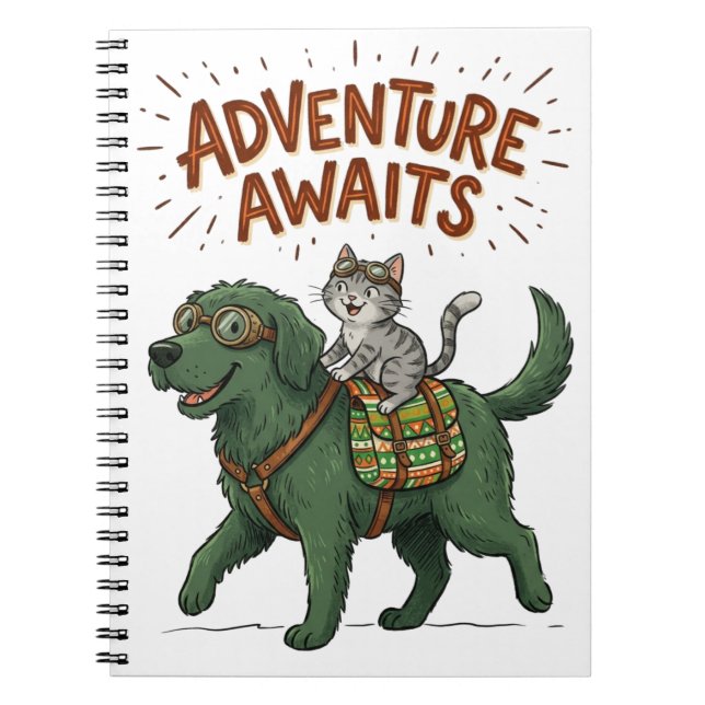 Carnet Une aventure drôle de chien et de chat vous attend (Devant)