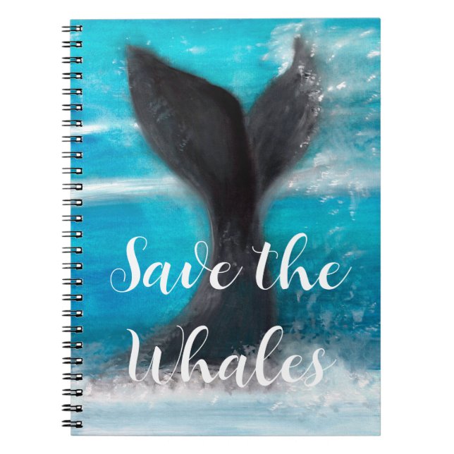 Carnet Une baleine - Sauvez les baleines (Devant)