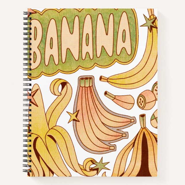 Carnet Une banane / Illustration de banane  (Devant)