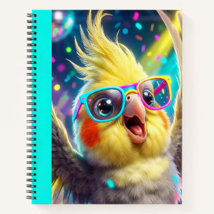 Carnet Une cacatoès jaune et gris vibrant
