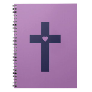 Carnet Une croix avec un cœur 