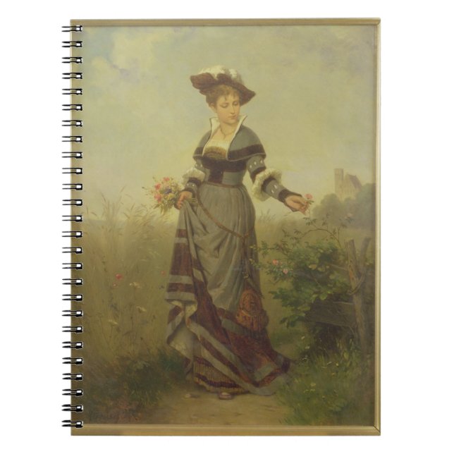 Carnet Une cueillette de Madame fleurit dans un paysage (Devant)