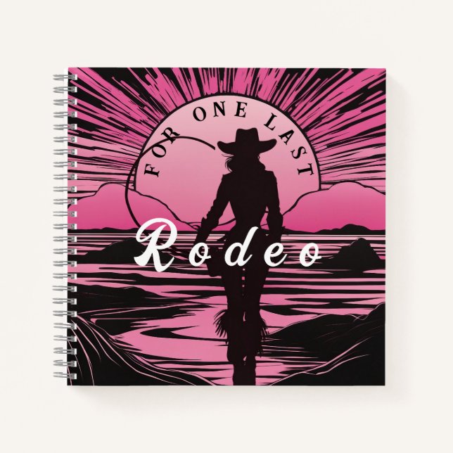 Carnet Une dernière rodeo enterrement de vie de jeune fil (Devant)