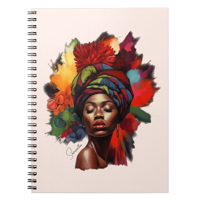 Carnet Une femme afro-américaine capable (Devant)