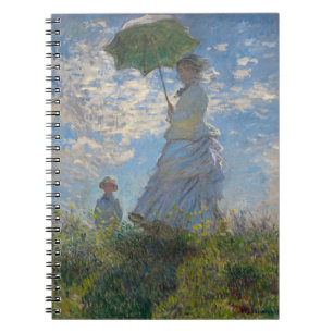 Carnet Une femme avec un parasol   Paysage français