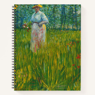 Carnet Une femme marchant dans un jardin - Vincent van Go