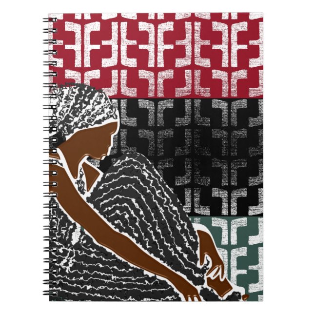 Carnet Une femme noire africaine avec un foulard (Devant)