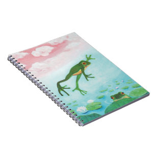 Carnet Une Grenouille S'Enfonce Dans L'Étang Illustration