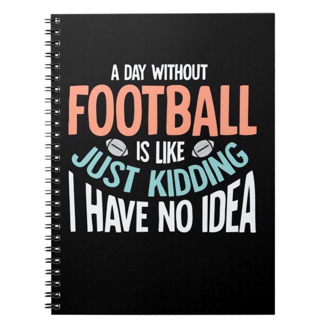 Carnet Une Journée Sans Football Aucune Idée (Devant)