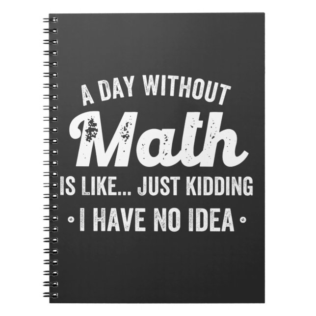 Carnet une journée sans maths c'est comme je plaisante je (Devant)