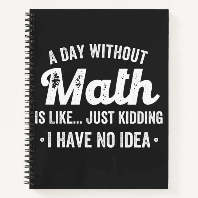 Carnet une journée sans maths c'est comme plaisanterie je (Devant)