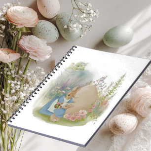 Carnet Une lapine avec un lapereau dans une clairière w