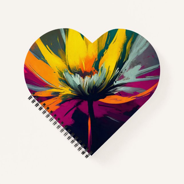 Carnet Une odyssée florale – Fleur expressive en mouvemen (Devant)