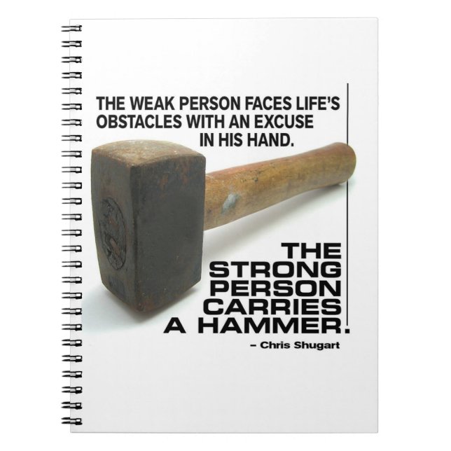 Carnet Une Personne Forte Transporte Un Hammer - Exercice (Devant)
