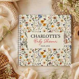 Carnet Une petite fille aux fleurs sauvages Baby Shower