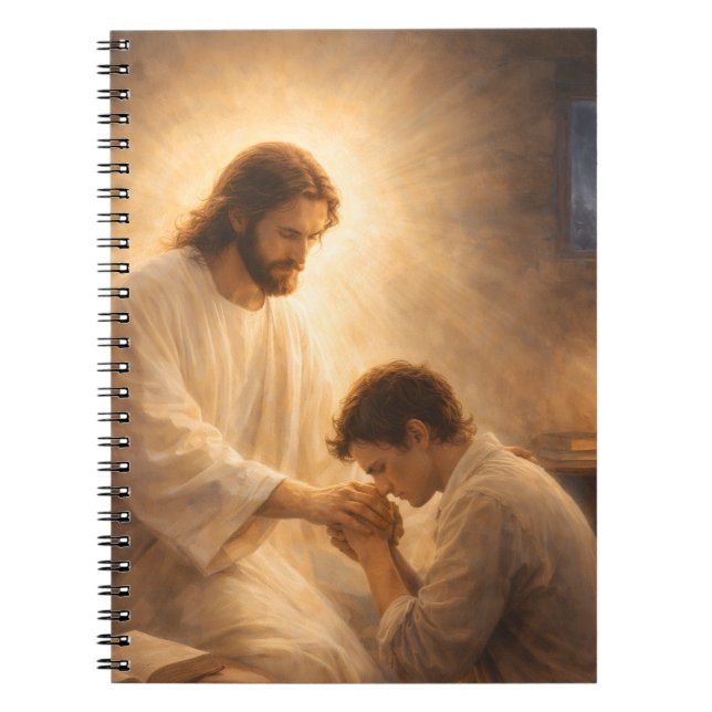 Carnet Une prière à genoux avec Jésus (Devant)