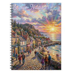 Carnet Une promenade de village balnéaire magnifique au c