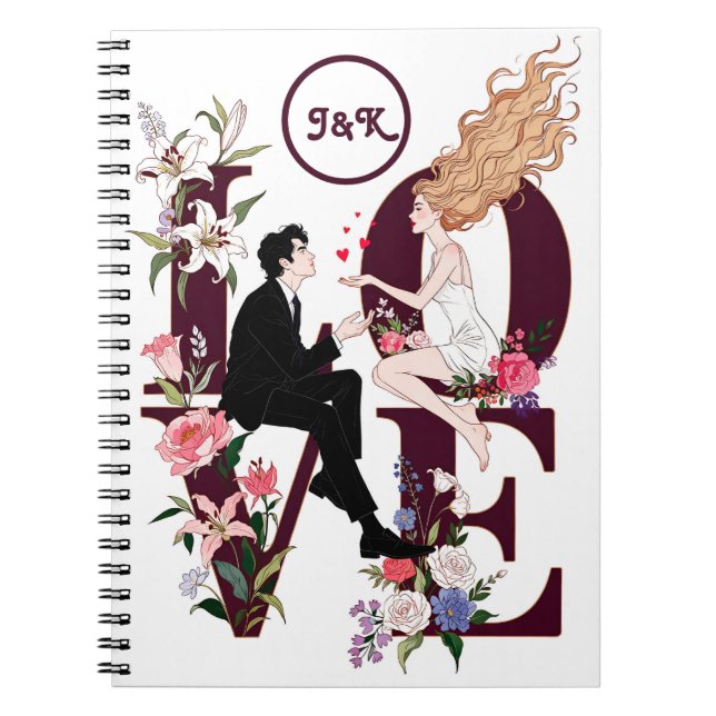 Carnet Une Saint-Valentin personnalisée romantique (Devant)
