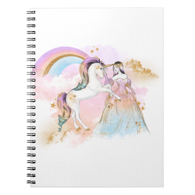 Carnet Unicorn Clipart Rainbow Fairytale (Devant)
