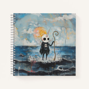 Carnet Unicorn Crâne Magique de cuisine Goth Spider AI Ar