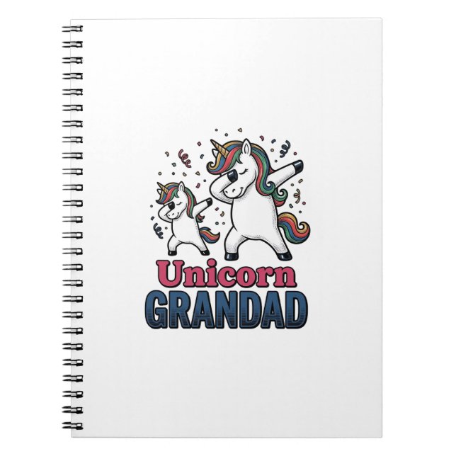 Carnet Unicorn Grandad Vintage Engraving Shirt Design_1 (Devant)