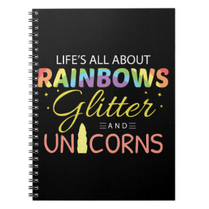 Carnet Unicorn Lover Idée cadeau Rainbows Parties scintil