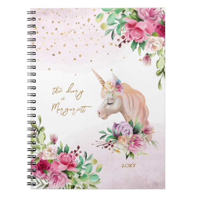 Carnet Unicorn Magic Creature Girl Daily Diary (Devant)