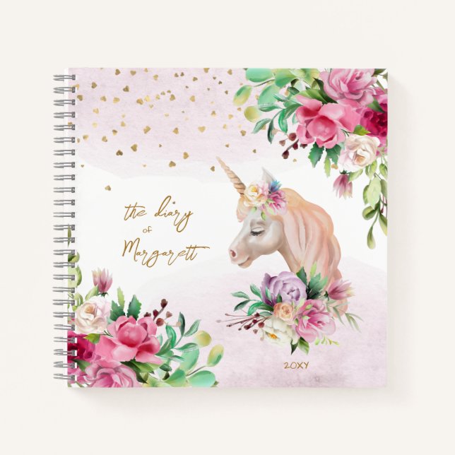 Carnet Unicorn Magical Creature Girl Dessins quotidiens (Devant)