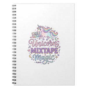 Carnet Unicorn Mixtape Magie Autocollant et Chemise Adora