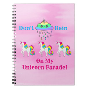 Carnet Unicorn Nuage Cartoon mignon Fun Girl Rose